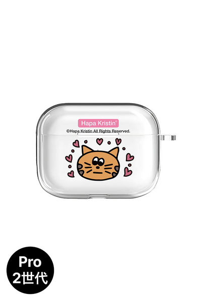 Apple AirPods Pro 第2世代 + 透明猫耳ケース HAPA AirPods Pro(第2世代) クリア ケース - ネコ
